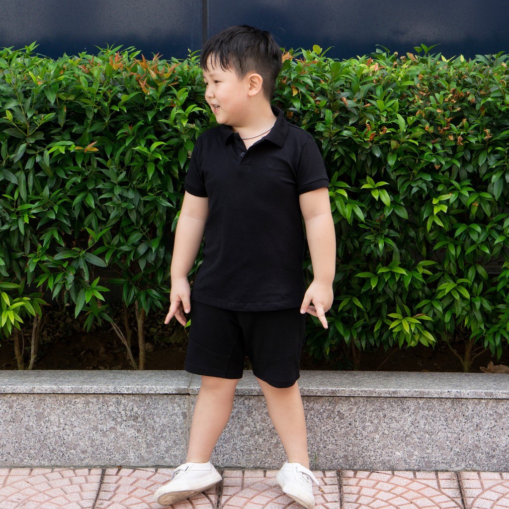 ÁO POLO THÊU LOGO BÉ TRAI SIZE NHỎ