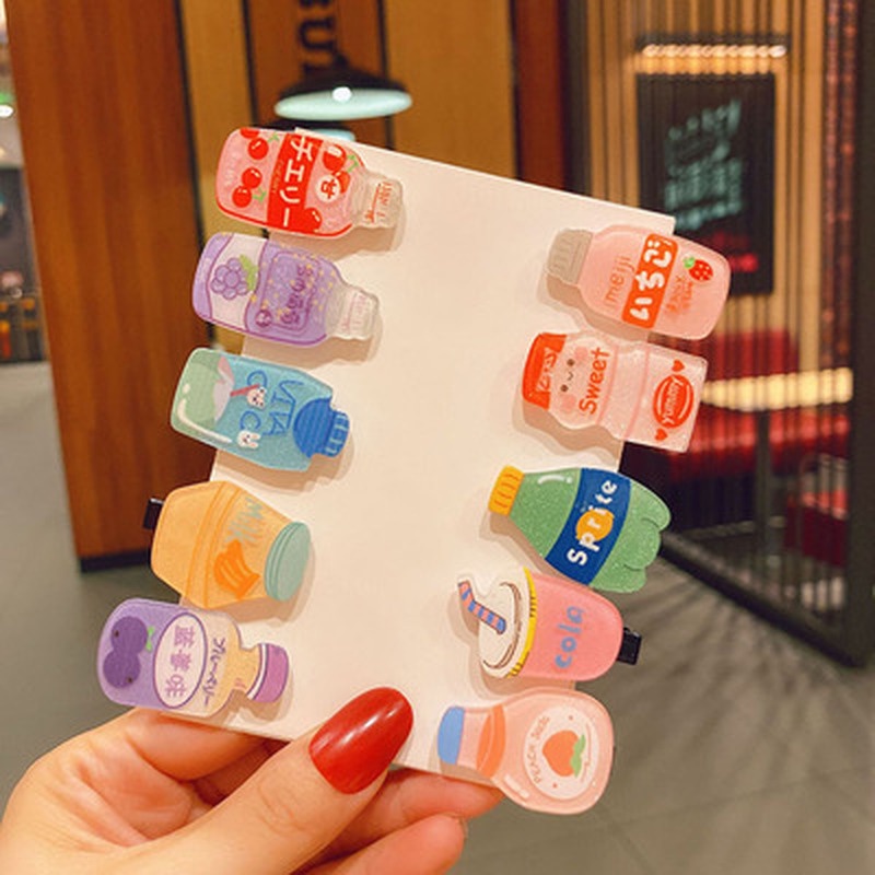 Kẹp tóc mỏ vịt hình bình nước nhiều kiểu phong cách Hàn thời trang mùa hè đáng yêu