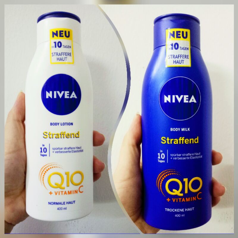 (Review) Dưỡng thể trắng da chống lão hóa Nivea Q10 nội địa Đức