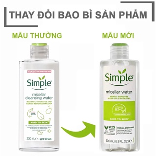 Nước Tẩy Trang Simple Kind To Skin Purifying Cleansing Water 200ml