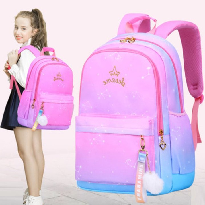 Balo Học Sinh, Balo Nữ Họa Tiết Dễ Thương size 45cm BALO-502