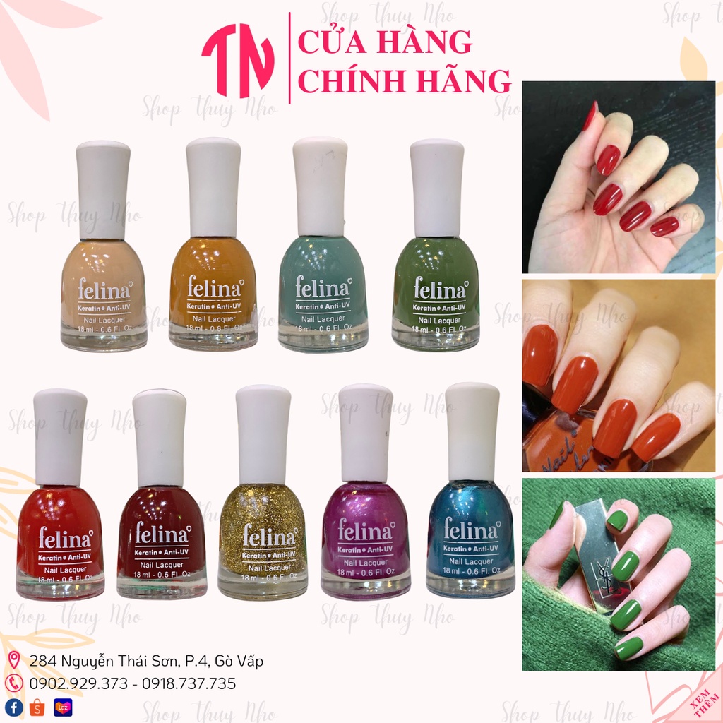[CHÍNH HÃNG] Sơn thường móng tay Felina cao cấp 18ml dụng cụ làm móng tay chuyên nghiệp nghệ thuật nail