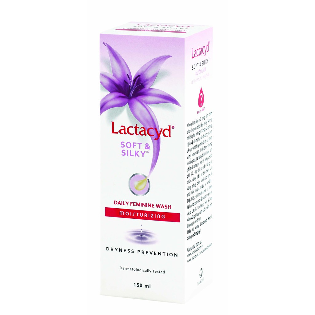Dung dịch vệ sinh phụ nữ Lactacyd Soft &amp; Silky (150ml)