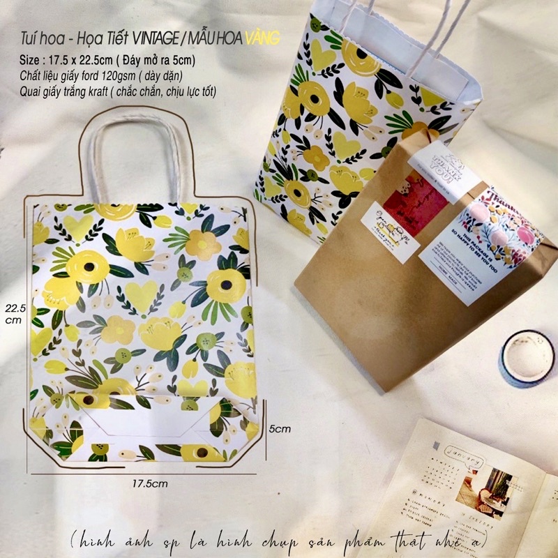 Túi Đựng Quà Tặng Đa Năng 17.5x22.5cm đáy 4cm