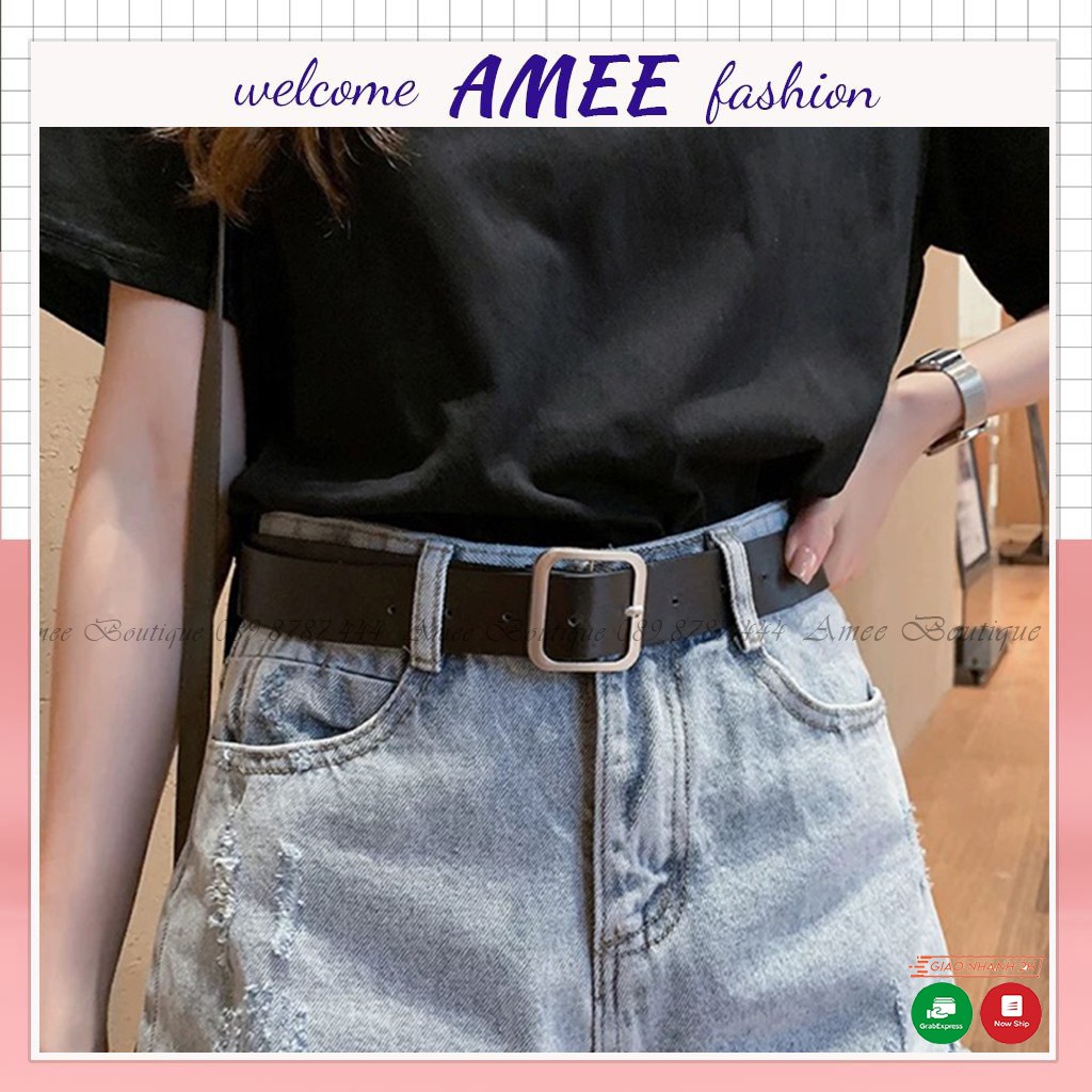 Thắt lưng nữ mặt Vuông bản to 3cm