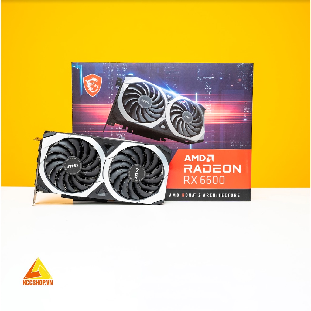 Card màn hình VGA MSI Radeon RX 6600 MECH 2X 8GB (8GB GDDR6, 128-bit, HDMI+DP, 1x8-pin)
