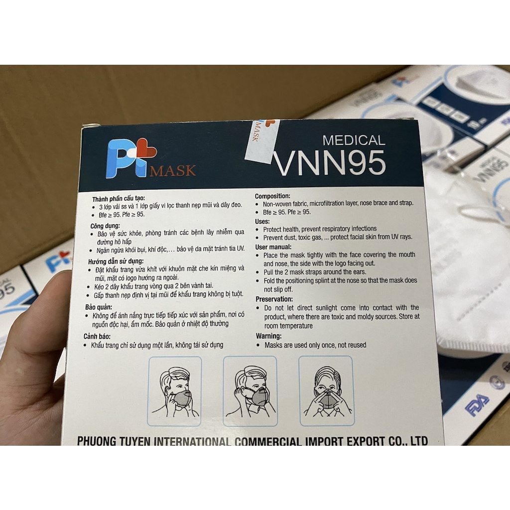 Hộp 10 Chiếc Khẩu trang N95 5 lớp kháng khuẩn Ptmask Thương Hiệu Cao Cấp | BigBuy360 - bigbuy360.vn