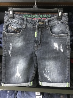 Short jean rách xanh đậm