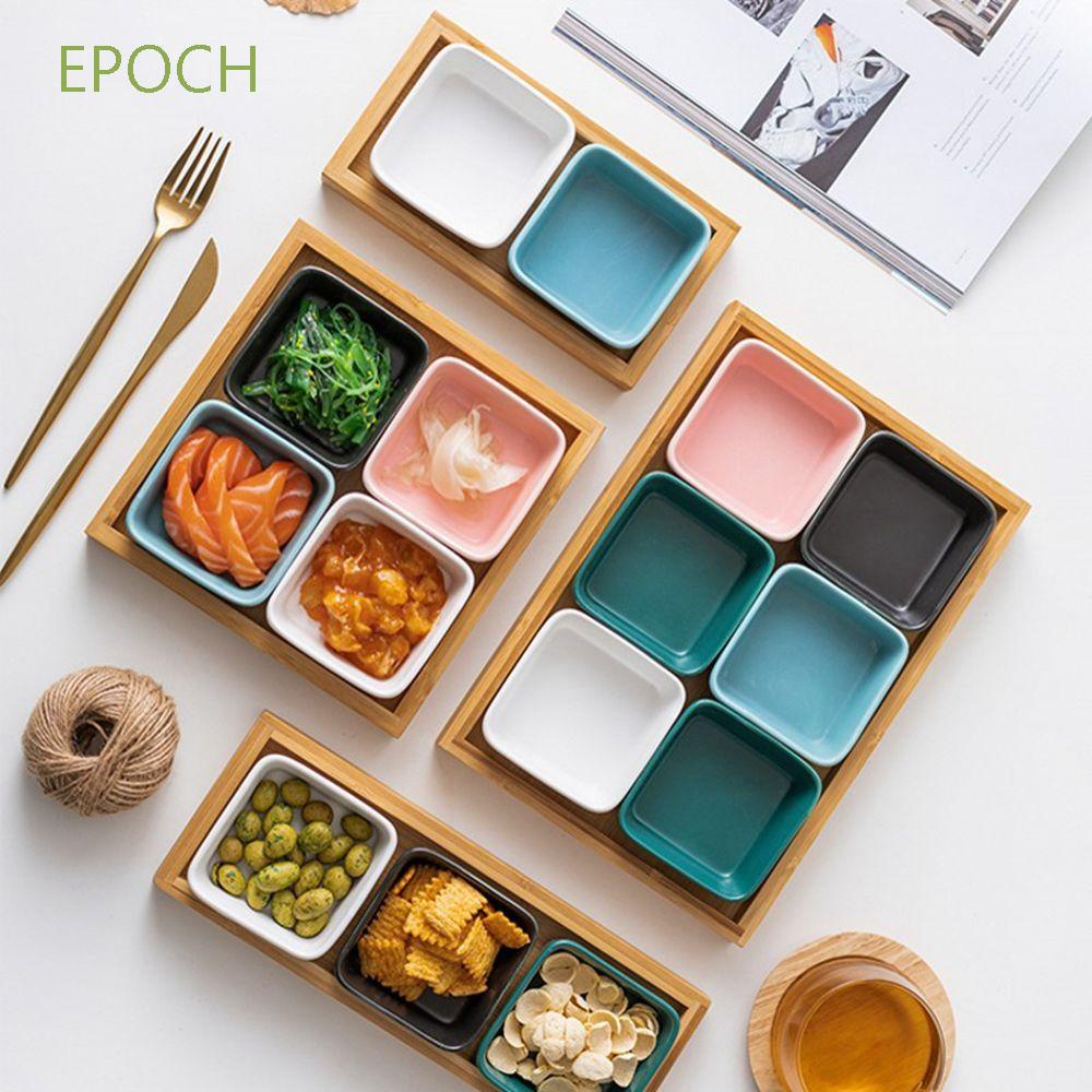 EPOCH Tô đựng rau/thức ăn nhanh/hạt hình vuông bằng sứ phong cách Nhật Bản