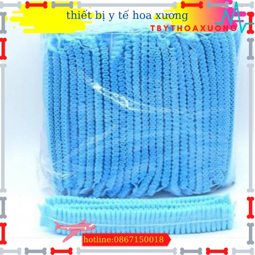 [ Com Bo 5 Túi ] Mũ Giấy Trùm Tóc Dùng 1 Lần Túi 100 Cái