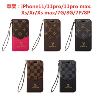 Ốp điện thoại da lv thời trang cho iphone 11 pro max xr xs i6 i7p i8