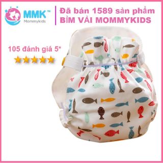 Tã vải, bỉm vải Mommykids chống tràn, free size cho bé từ 1-24 tháng