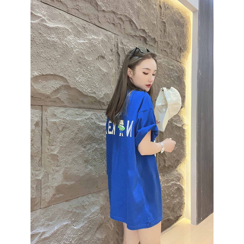 NRVP Áo Thun Tay Ngắn Cổ Tròn Bằng Vải Cotton 100% Nguyên Chất Thời Trang Mùa Hè Dành Cho Nữ Phong Cách Hàn Quốc