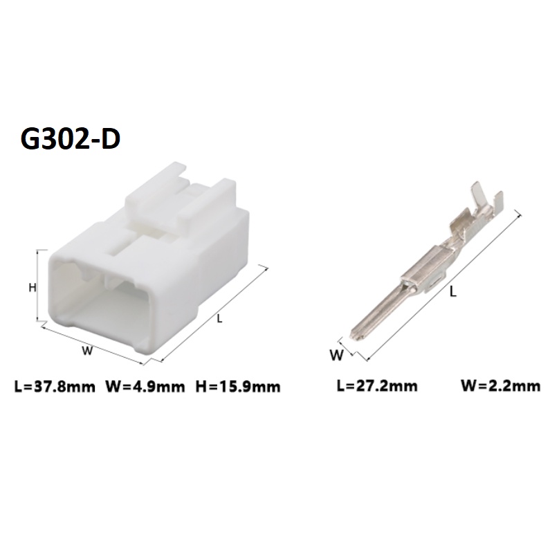 G302-Giắc cắm Corolla Ralink định vị đa phương tiện phích cắm điện trên ô tô Đầu nối CD 8 lỗ màu trắng 2.2mm