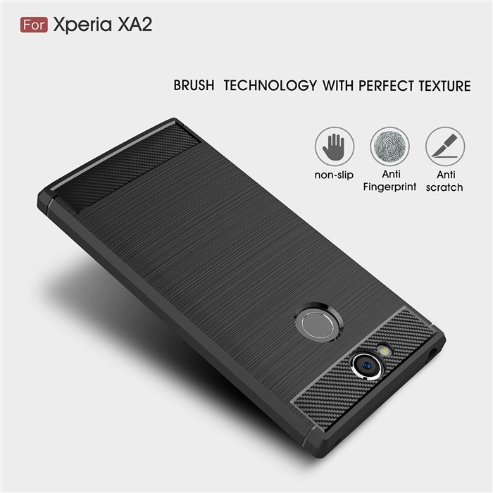 Ốp Lưng Sony XA2 dẻo cacbon phay xước chống sốc