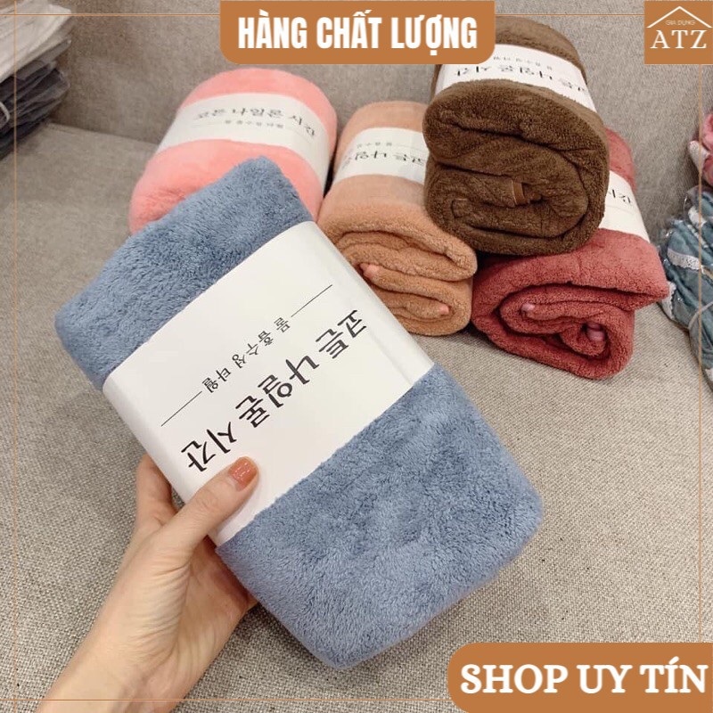 Khăn tắm hàn quốc lông cừu cho bé 70x140cm chất cotton siêu thấm cao cấp MiibooShi PVN14125