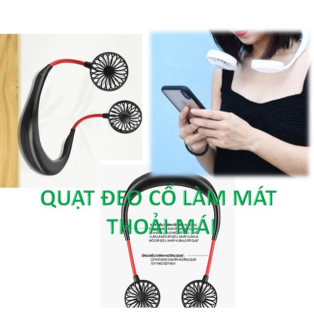 [Mã ELHA22 giảm 5% đơn 300K] Quạt đeo cổ mini 7 cánh