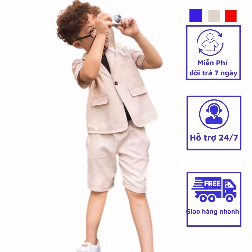 Bộ Vest cho Bé Trai hàng thiết kế riêng với Phong Cách Hàn Quốc Cao Cấp,cho bé bảnh bao ,đáng yêu Sét Vest T3