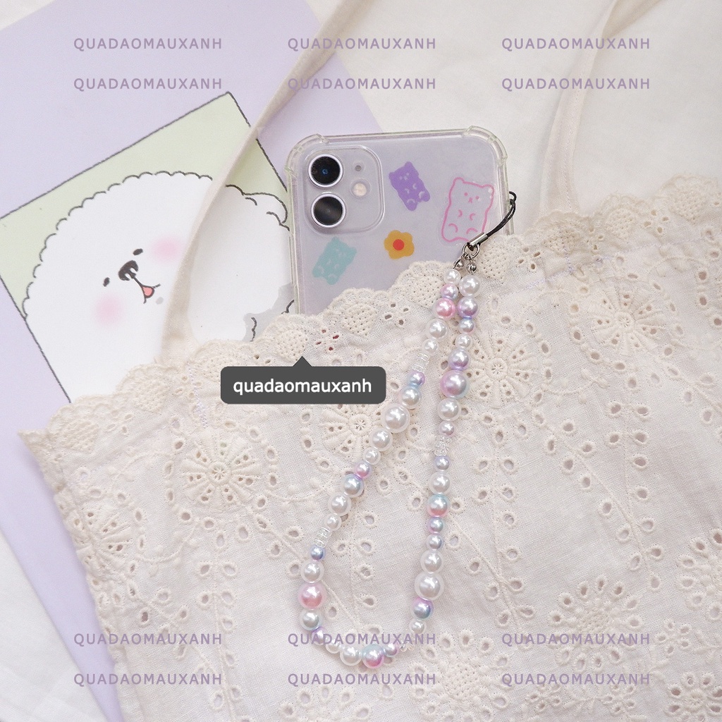 Phone strap treo điện thoại màu pastel, phụ kiện dây đeo điện thoại đáng yêu #Quadaomauxanh