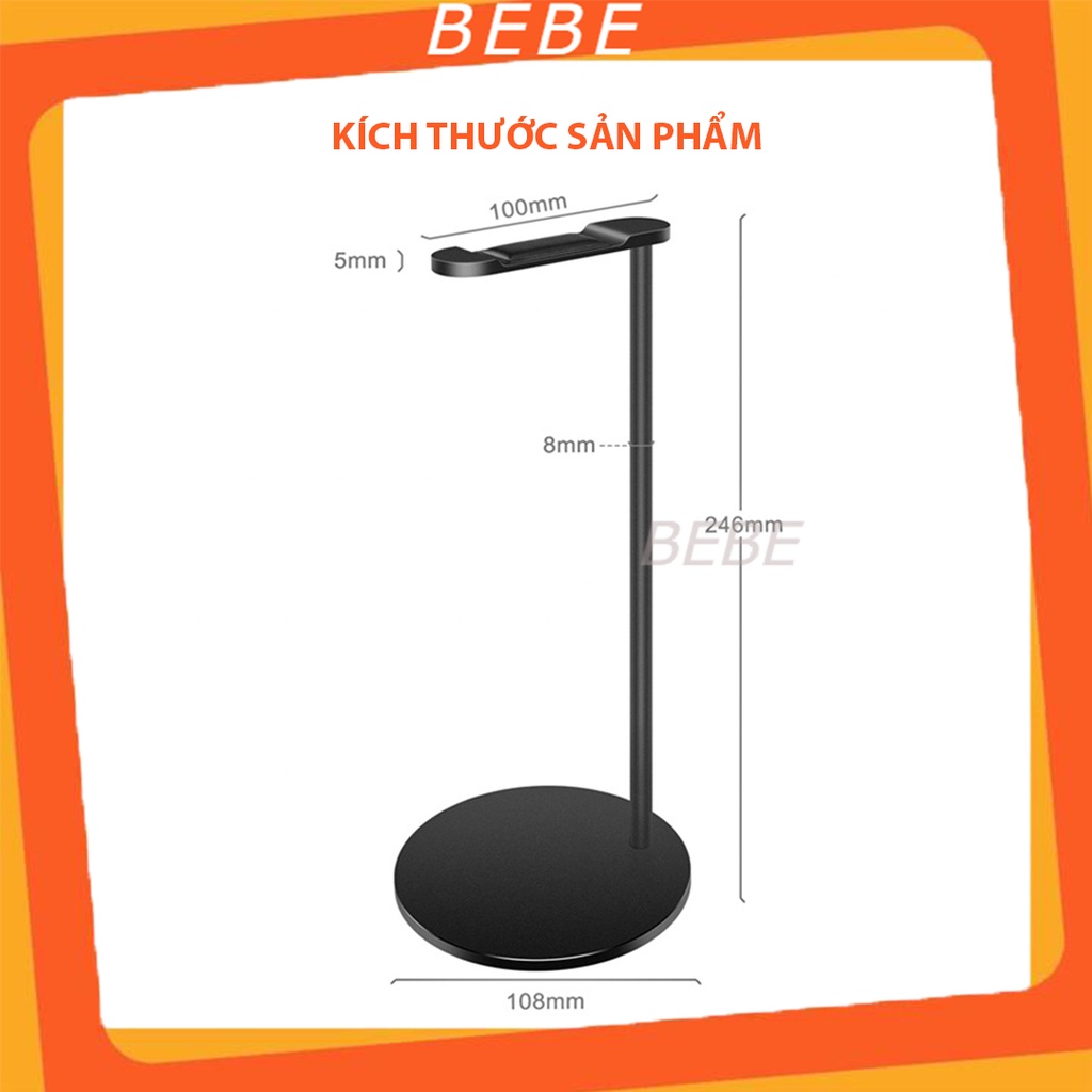 Giá đỡ tai nghe NewBee G12AZ3 sang trọng, chất liệu nhôm cao cấp, đệm silicone chống trầy xước