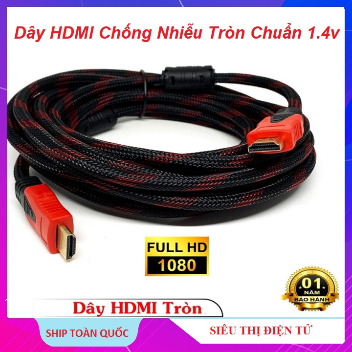 Cáp HDMI 4K FULL-HD 1080, Dây Xịn Bọc Lưới Chống Nhiễu, Chống Rối, Cáp Dài 20M - 15M - 10M - 5M - 3M -1.5M - BH 12 Tháng