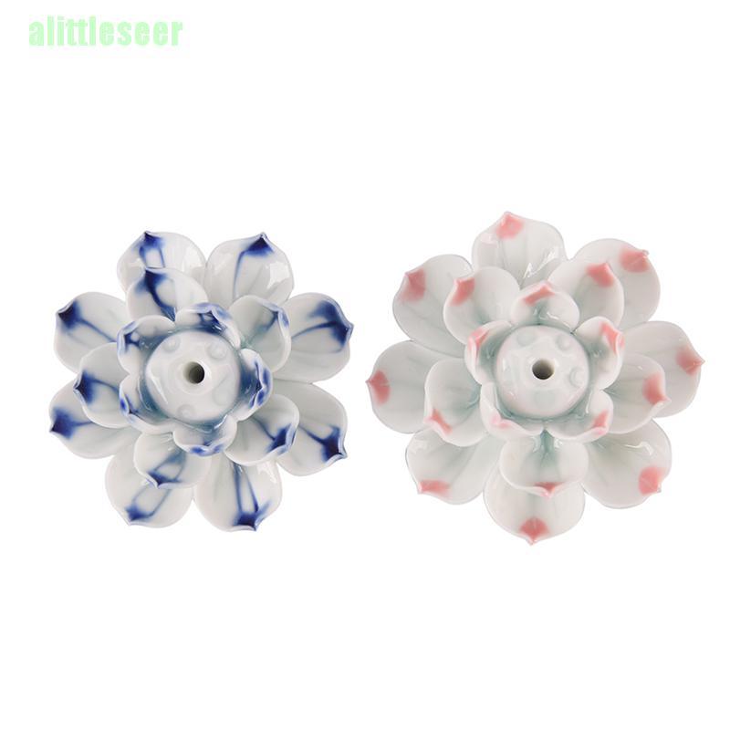 Đế Gốm Hình Hoa Sen 1 / 3 Lỗ Dùng Để Đốt Trầm Hương