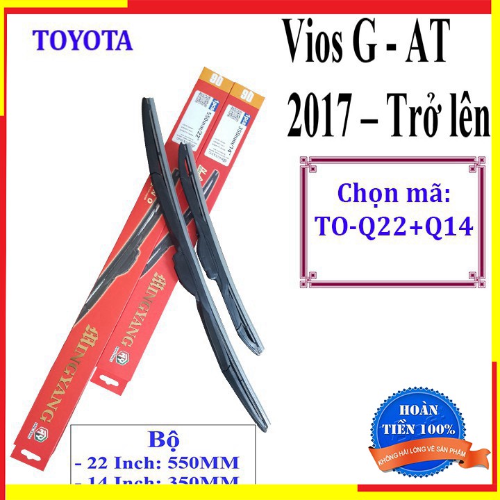 CẦN GẠT MƯA VIOS G-AT ĐỜI 2017 TRỞ LÊN - VÀ TẤT CẢ CÁC DÒNG XE KHÁC CỦA TOYOTA - Công nghệ Đức