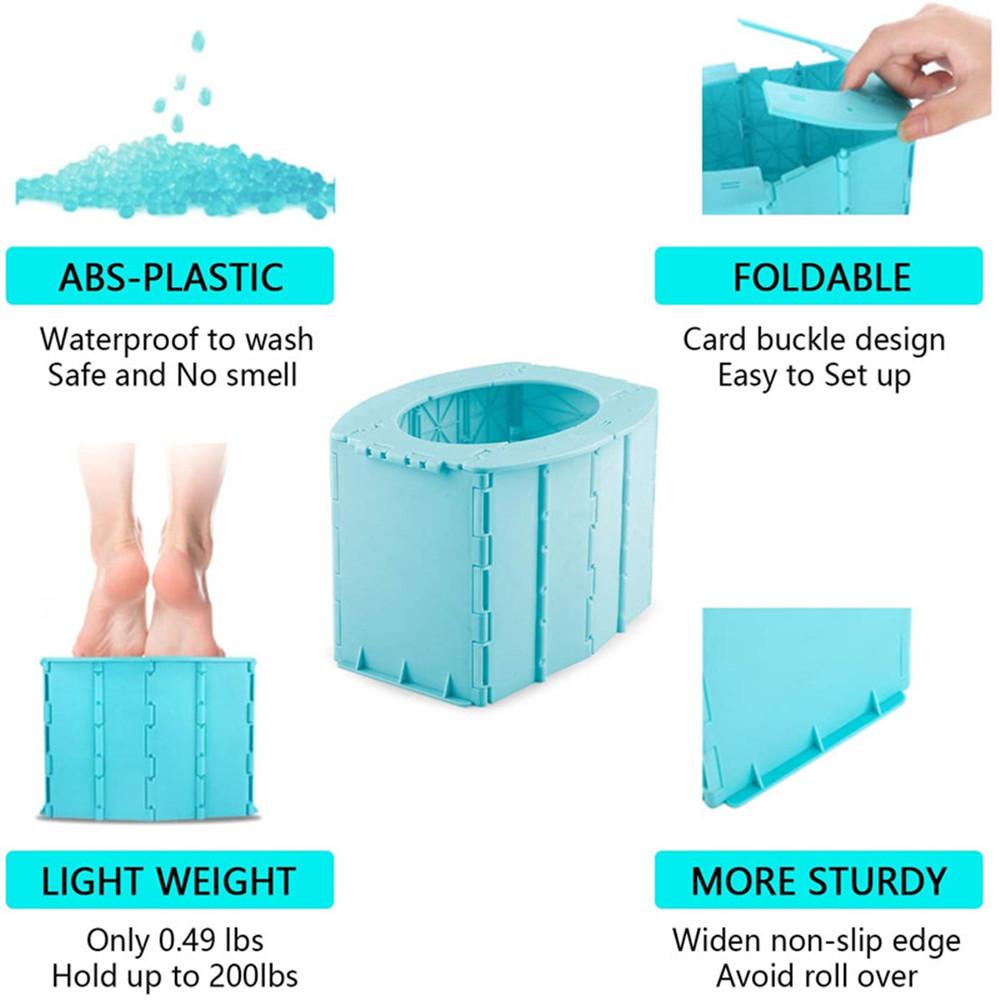 Bồn Cầu Di Động Có Thể Gập Lại Tiện Dụng Mang Theo Du Lịch Cắm Trại