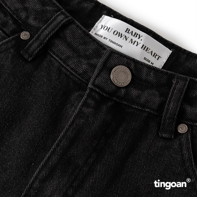 TINGOAN®  - Quần short bò cắt gấu lượn viền màu lông chuột tingoan XOXO JEANS SHORTS/LC