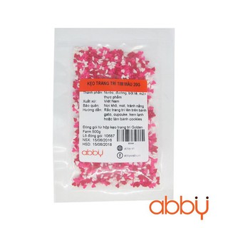 Kẹo trang trí tim màu 20g