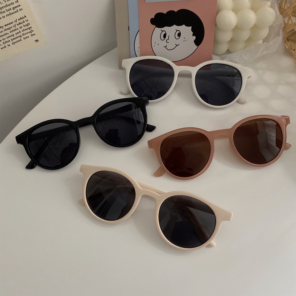 Kính mát Pure Cube gọng tròn lớn phong cách retro thời trang