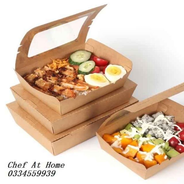 Hộp giấy kraft chữ nhật đựng thức ăn (10 hộp) | BigBuy360 - bigbuy360.vn