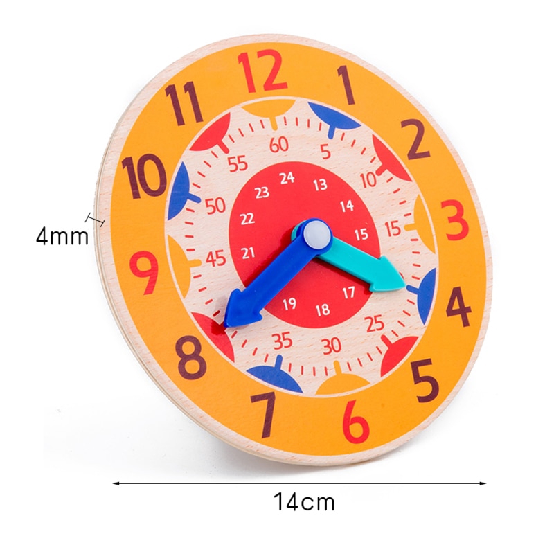 Kids Wood Little Clock Puzzle Toys Time Cognition Colorful Watch Toy Montessori Toys Early Learning Preschool Home educational toy for children