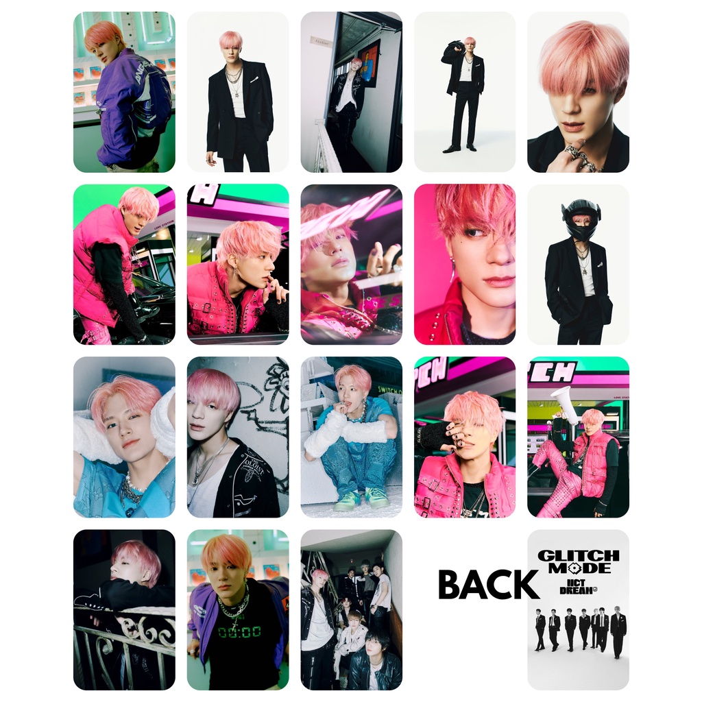 Set 18 ảnh card giấy bo góc in 2 mặt thành viên nhóm NCT DREAM - Glitch Mode