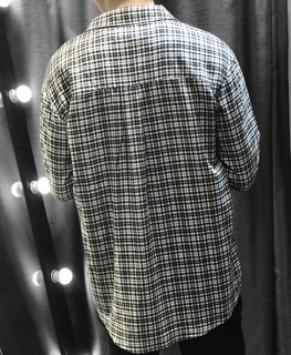 Áo sơ mi flannel đen trắng kẻ nhỏ Brocode