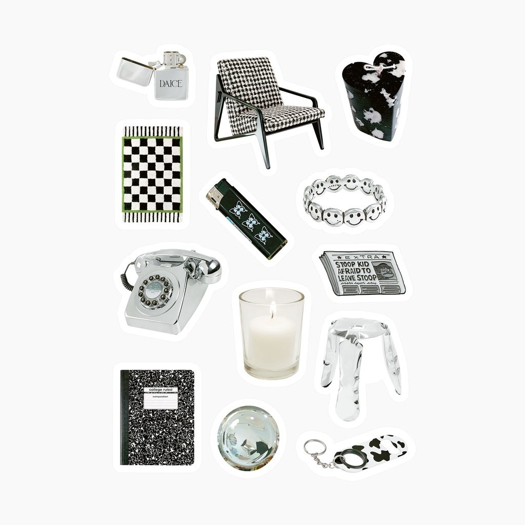 Daice || homestuff sticker pack  - bộ 13 sticker/nhãn dán/decal chống nước trang trí