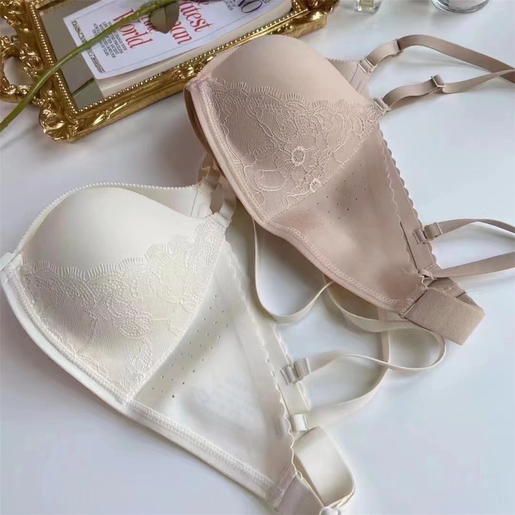 Áo Lót Nâng Ngực Không Gọng Cổ Chữ V Sâu Cài Khóa Trước Dành Cho Nữ