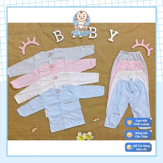 Bộ quần áo sơ sinh dài tay Noubaby - mẫu trơn