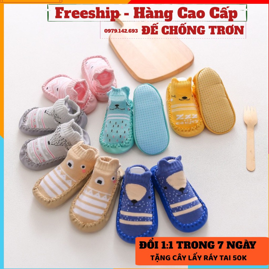 1 đôi tất tập đi cho bé| dép tập đi chống trơn trượt an toàn cho bé từ 0 đến 2tuổi