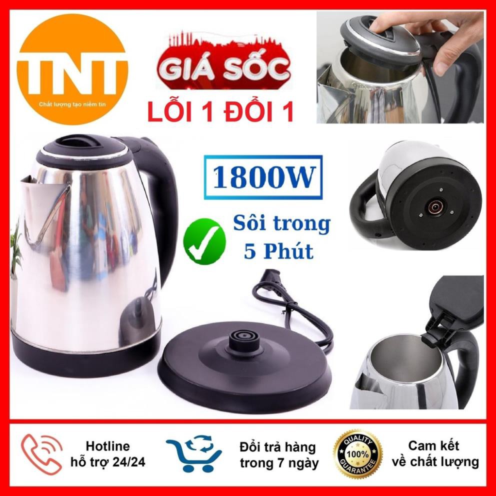 [ Giá SIÊU RẺ ] ẤM SIÊU TỐC INOX 1.8L CAO CẤP ĐUN NƯỚC ĐẠT CHUẨN