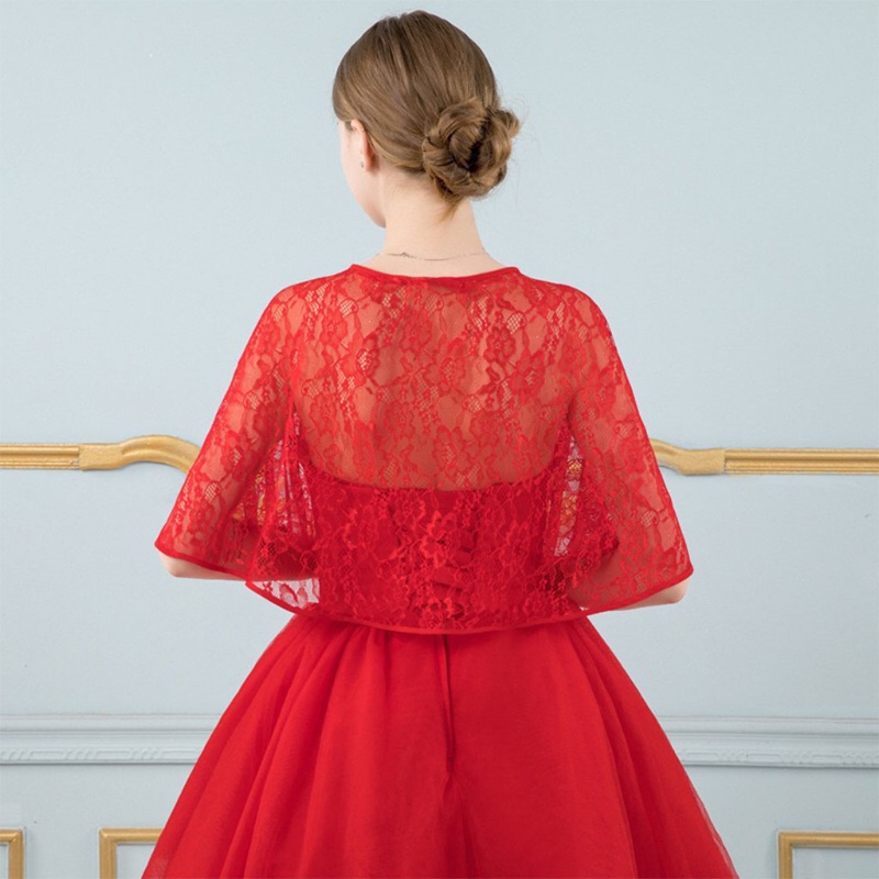 Áo Choàng Voan Phối Ren Hoa Thời Trang Dành Cho Nữ