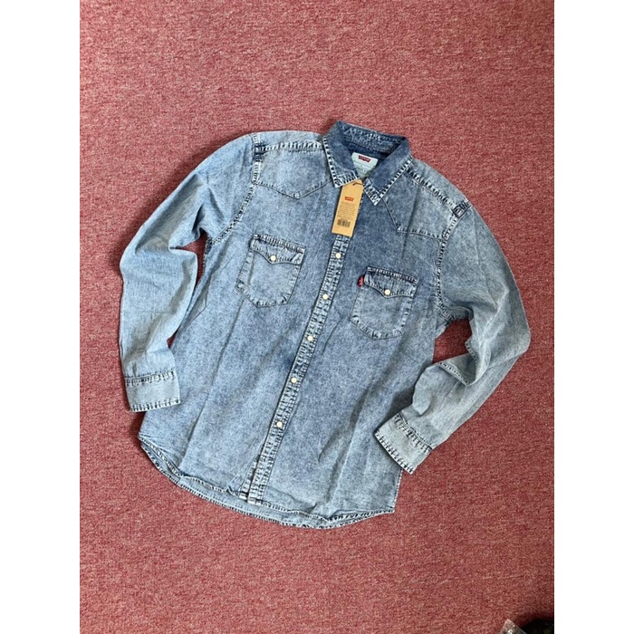 Áo Sơ Mi Denim Levis Tay Dài / Áo Tuyết / Quần Jean Mềm Mại