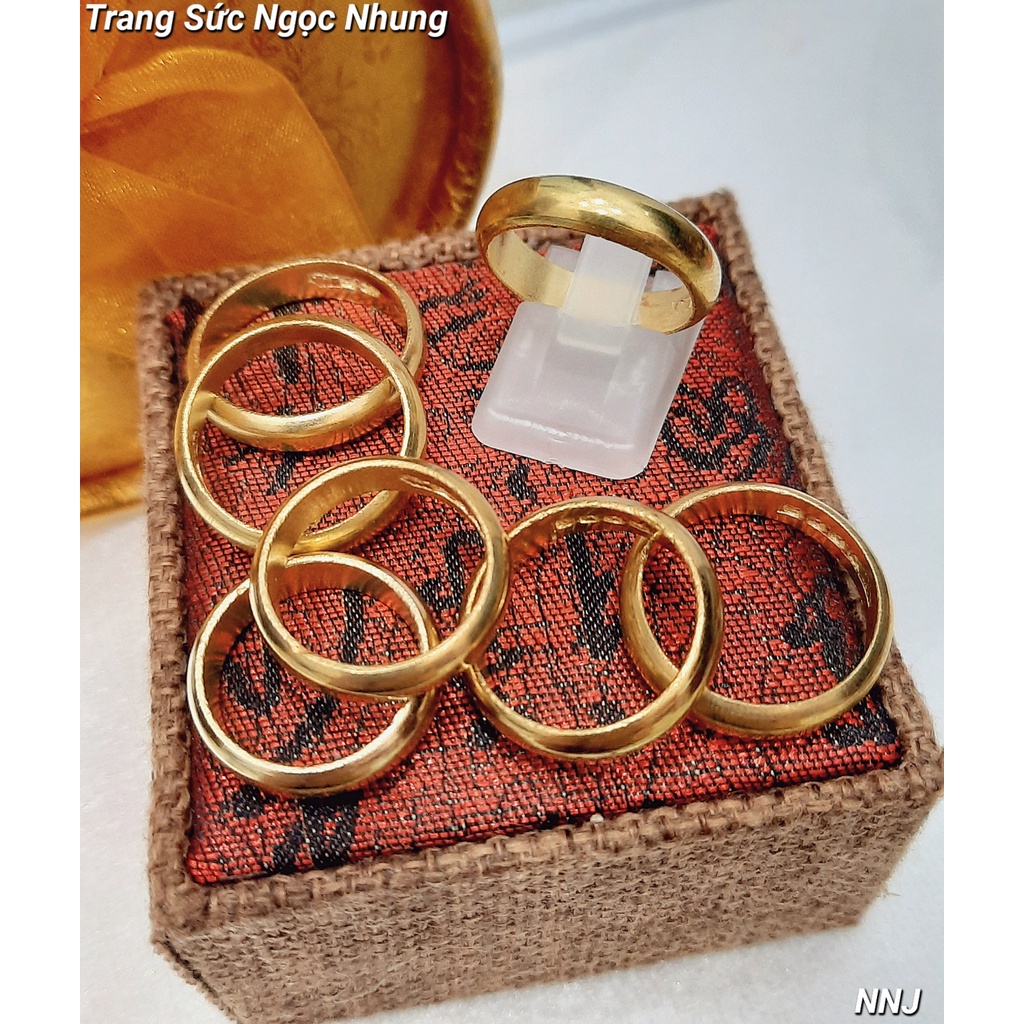 Nhẫn đồng thau tròn trơn-NM10