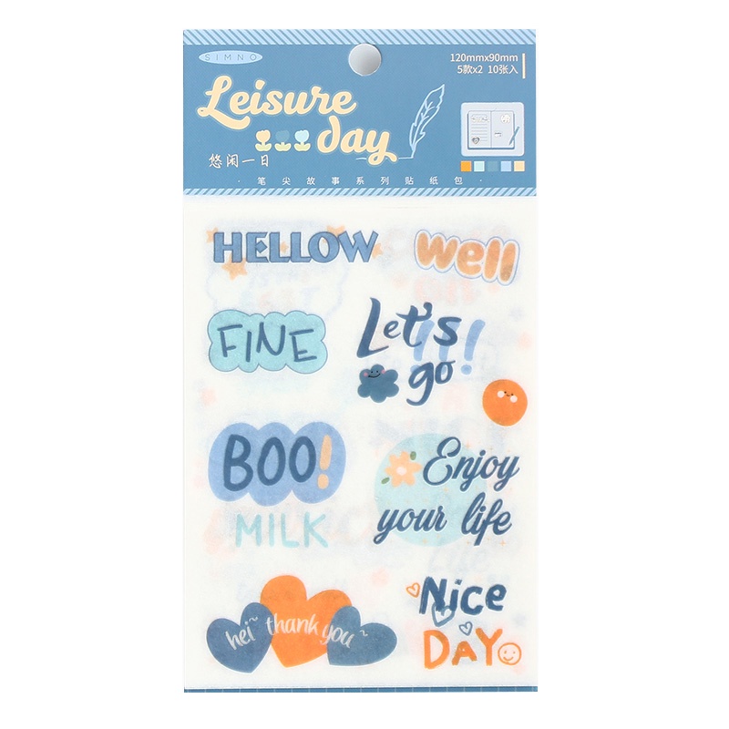 Bộ 10 Tấm Sticker Chữ MOHAMM