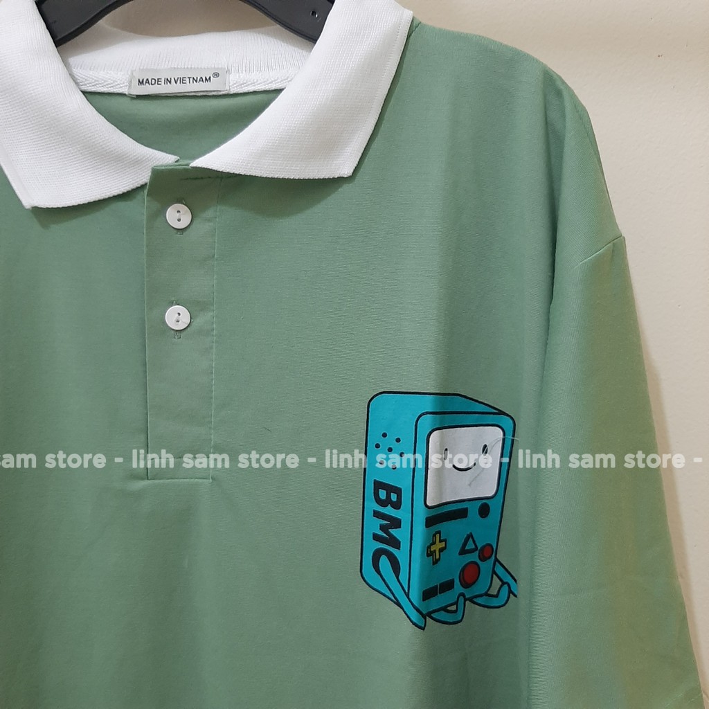 Áo thun Polo tay lỡ form rộng nữ SAM CLO phông freesize unisex mặc đi học, nhóm, lớp in hình máy chơi game