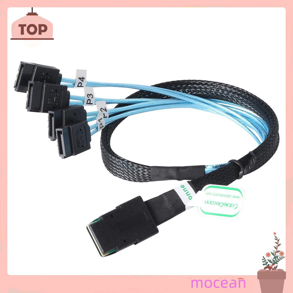 Mocean Cabledeconn G0101 MINI SAS 36P SFF 8087 to 4 SATA 7P Splitter Cable Cord