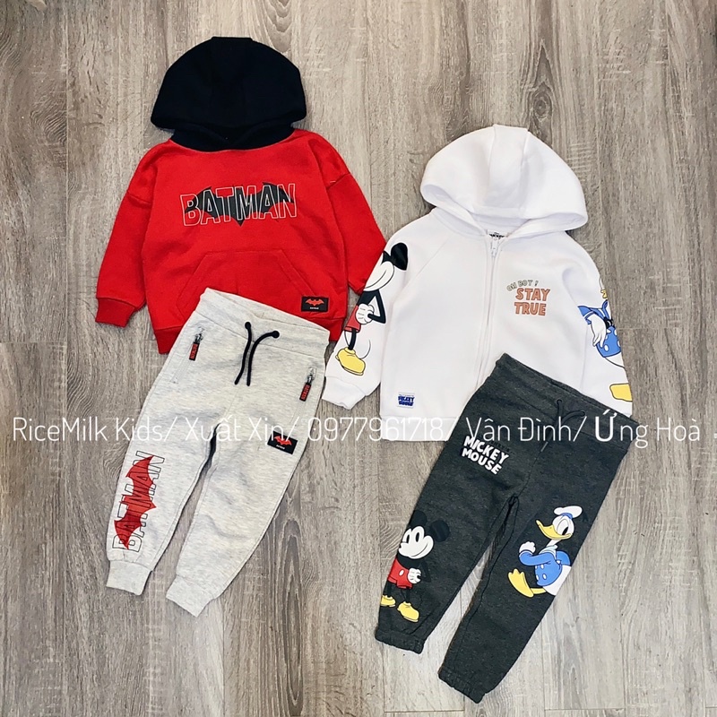 Bộ nỉ hoodie xuất dư xịn 2 màu