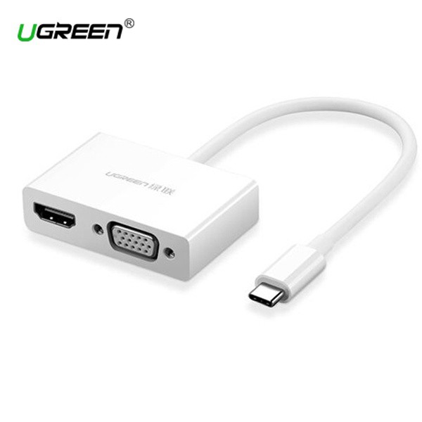 CÁP CHUYỂN USB TYPE C SANG HDMI + VGA UGREEN (30843)