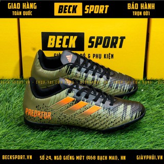 Giày Bóng Đá TQ Predator Pogba 18.4 Xanh Than Rêu Vạch Cam TF