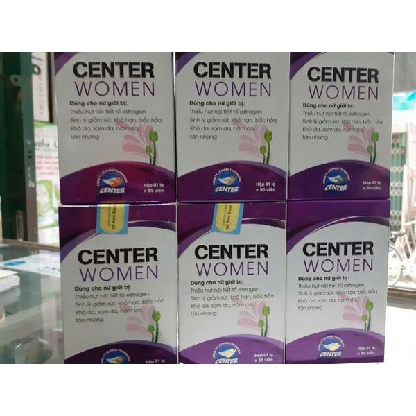 - Viên Uống Center Women -Hỗ trợ Tăng cường Nội tiết tố Nữ - hộp 60 viên